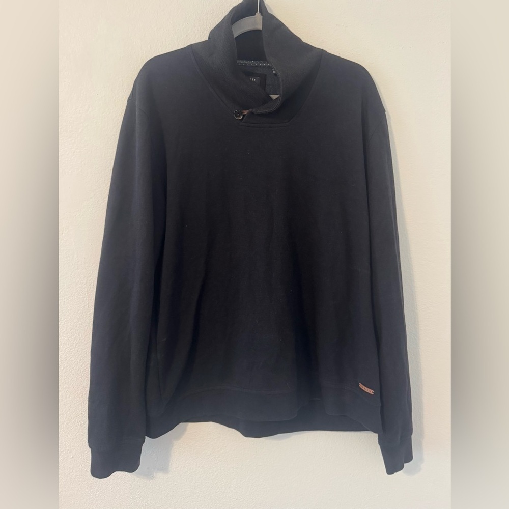 Ted Baker London Shawl Collar Sweater Black Men's Sz 6 US 2XL